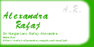 alexandra rafaj business card